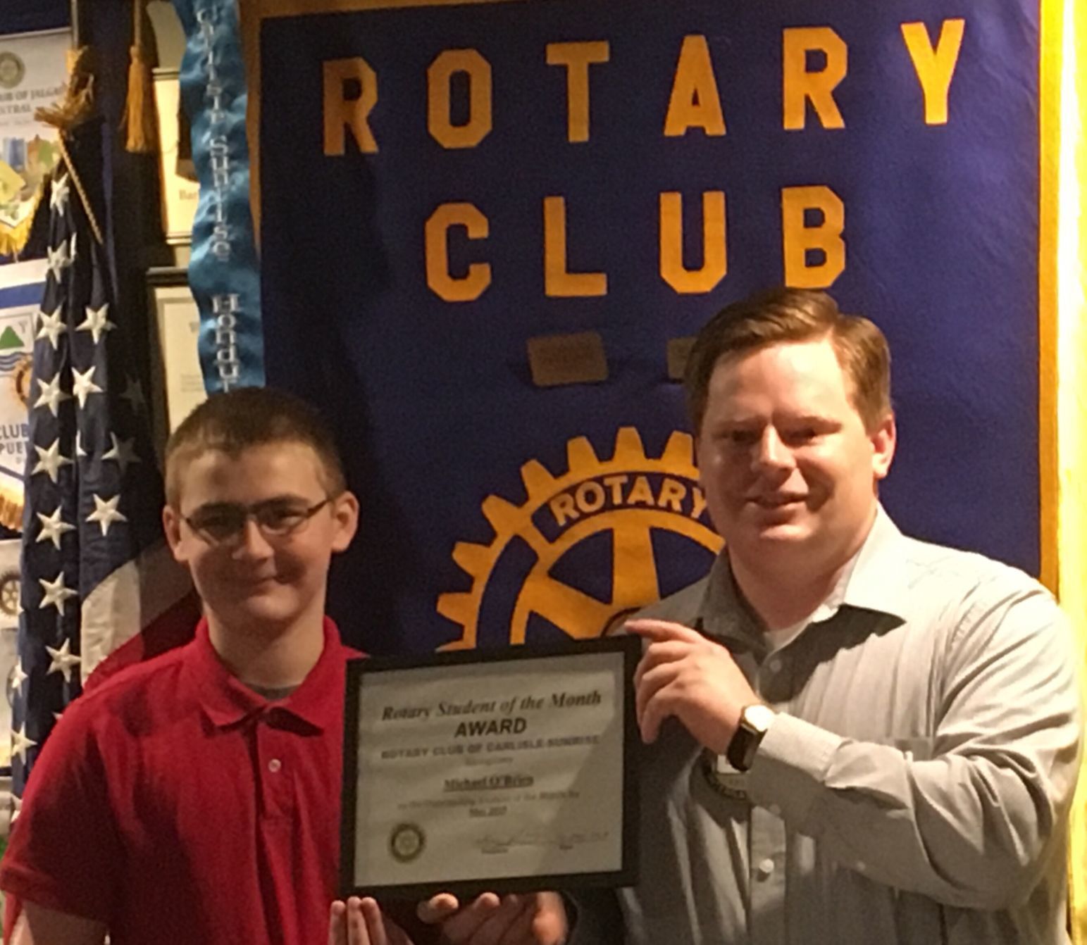 Carlisle Sunrise Rotary student